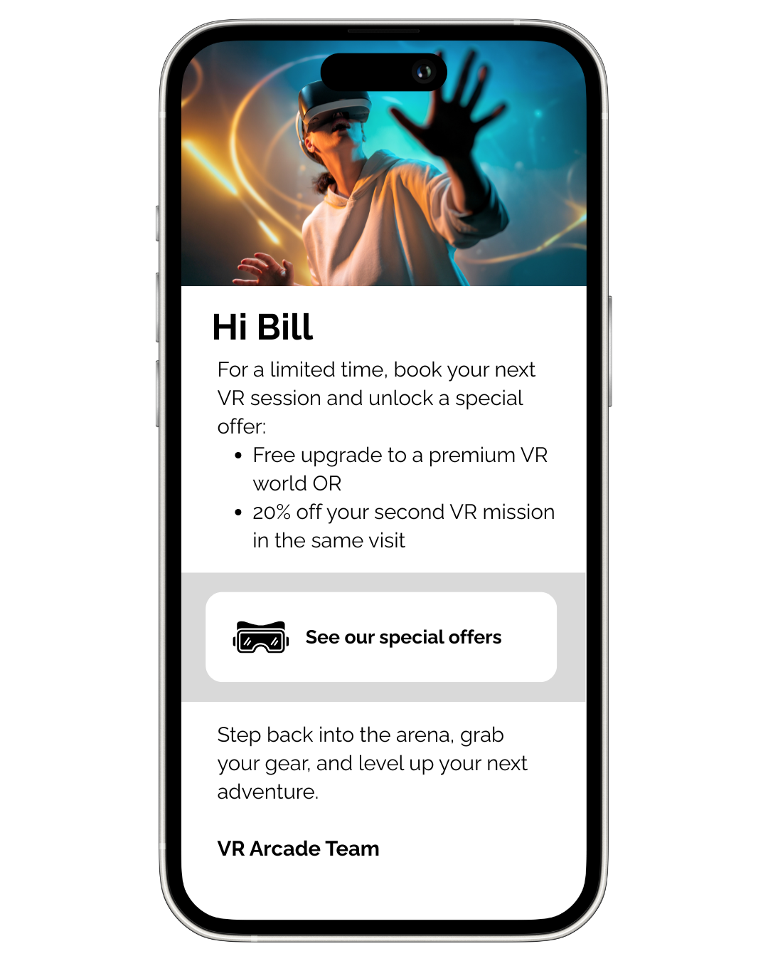 Automated Email Campaign for VR Arena
