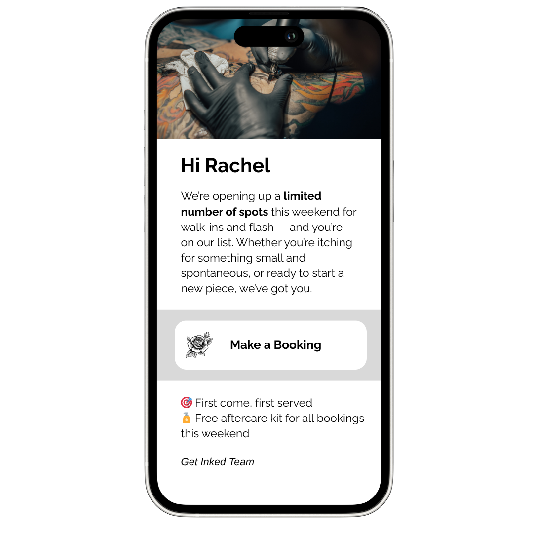 Automated Email Campaign for Tattoo Studio